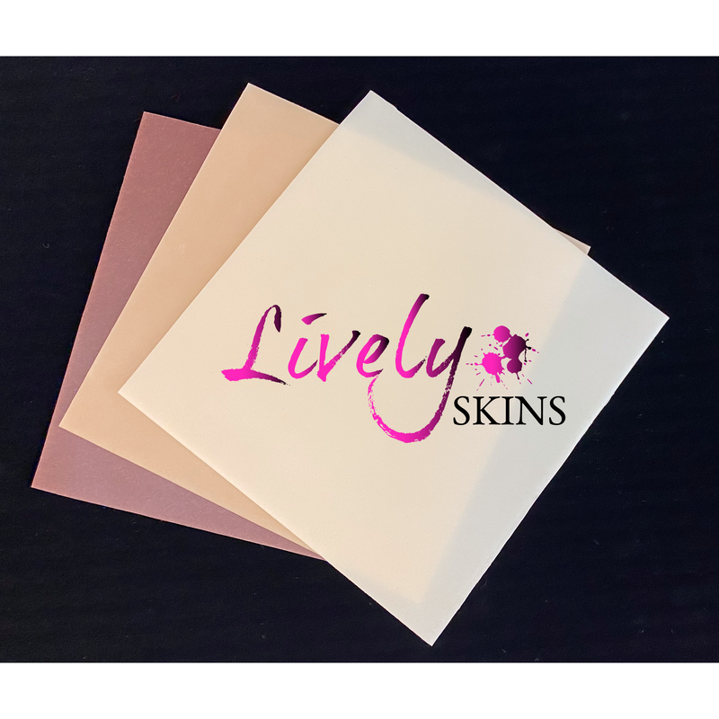 Lively Skins - Synthetic Tattoo Practice Skin for Permanent Makeup Artists- Fitzpatrick Set